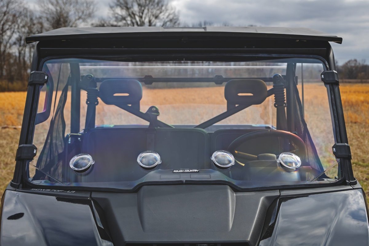 Segway UT6 Windshield - Front - Rough Country - Scratch Resistant - 4WD - 2025+